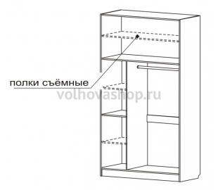 Шкаф для платья и белья трехдверный с тремя зеркалами 