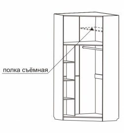 Шкаф угловой двухдверный
