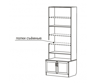 Шкаф для посуды с дверьми 